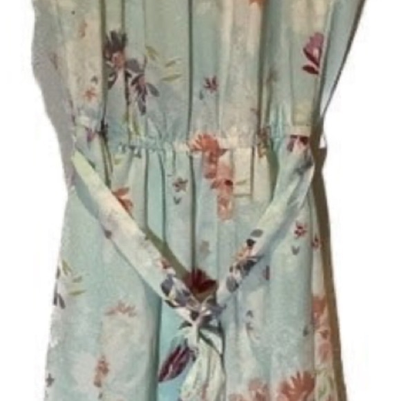 LC Lauren Conrad Mint Floral MIDI Belt Dress - Picture 5 of 6